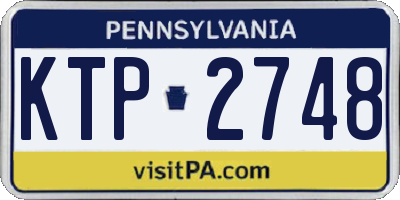 PA license plate KTP2748