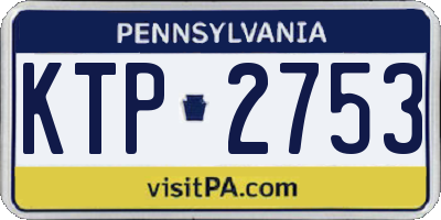 PA license plate KTP2753