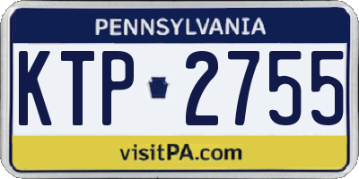PA license plate KTP2755