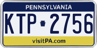 PA license plate KTP2756