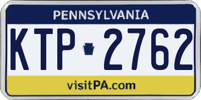 PA license plate KTP2762
