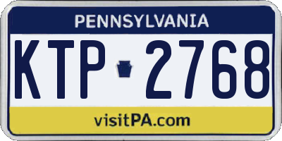 PA license plate KTP2768