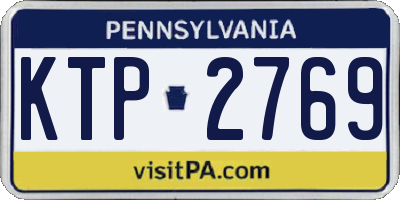 PA license plate KTP2769