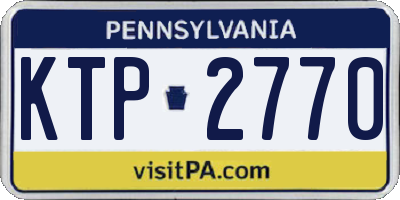 PA license plate KTP2770