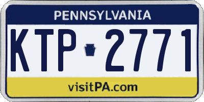 PA license plate KTP2771