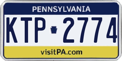 PA license plate KTP2774