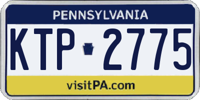 PA license plate KTP2775