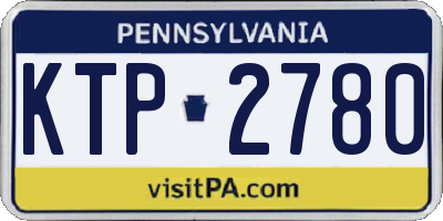 PA license plate KTP2780