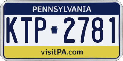 PA license plate KTP2781