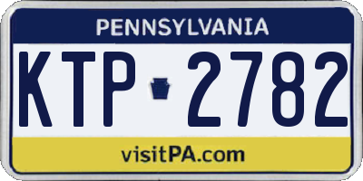 PA license plate KTP2782