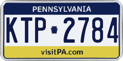 PA license plate KTP2784