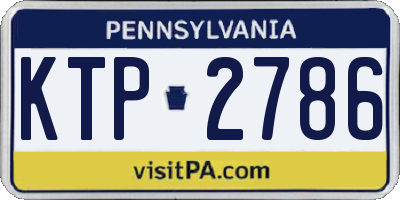 PA license plate KTP2786