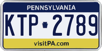 PA license plate KTP2789