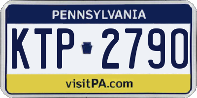 PA license plate KTP2790