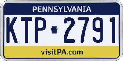 PA license plate KTP2791