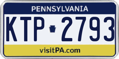 PA license plate KTP2793