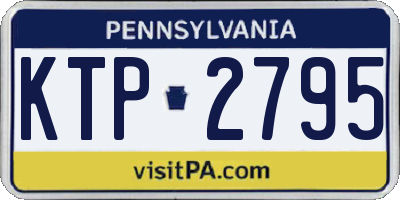 PA license plate KTP2795