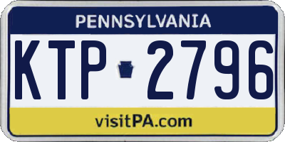 PA license plate KTP2796