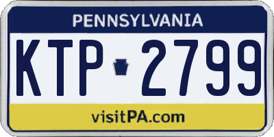 PA license plate KTP2799
