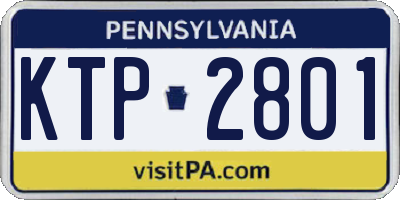 PA license plate KTP2801