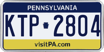PA license plate KTP2804