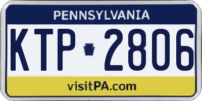 PA license plate KTP2806
