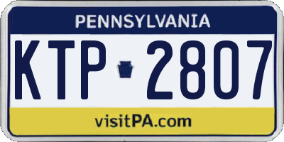 PA license plate KTP2807