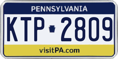 PA license plate KTP2809