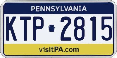 PA license plate KTP2815