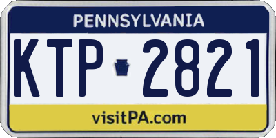 PA license plate KTP2821