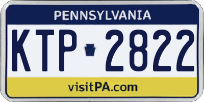 PA license plate KTP2822