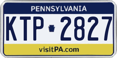 PA license plate KTP2827