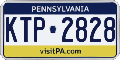 PA license plate KTP2828