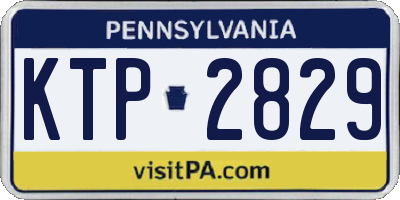 PA license plate KTP2829