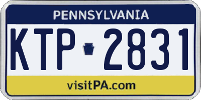 PA license plate KTP2831