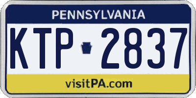 PA license plate KTP2837