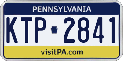 PA license plate KTP2841