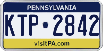 PA license plate KTP2842