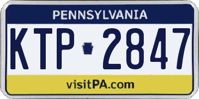 PA license plate KTP2847