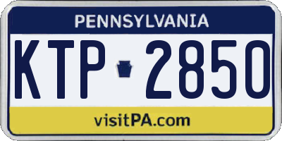 PA license plate KTP2850