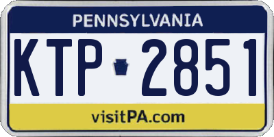 PA license plate KTP2851