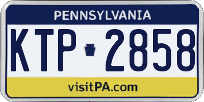 PA license plate KTP2858