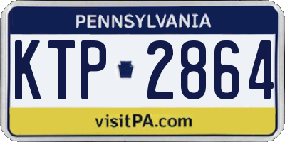 PA license plate KTP2864