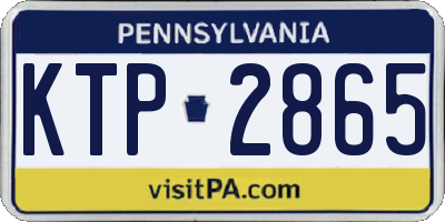 PA license plate KTP2865