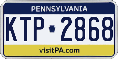 PA license plate KTP2868