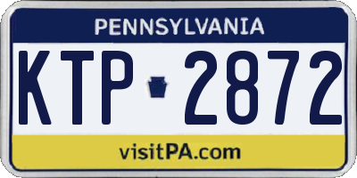 PA license plate KTP2872