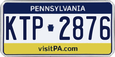 PA license plate KTP2876