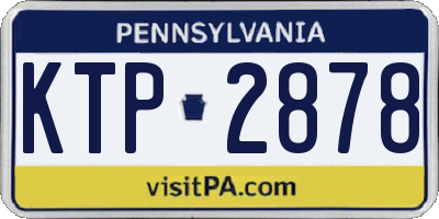 PA license plate KTP2878