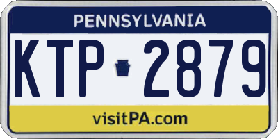 PA license plate KTP2879