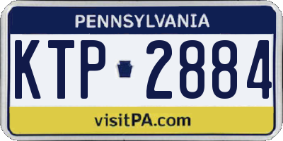 PA license plate KTP2884